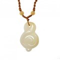 Yellow Jade Pendant with Necklace (China)