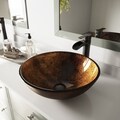 VIGO Russet Glass Vessel Bathroom Sink