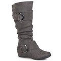 Bamboo by Journee Women's 'Jester-01' Slouch Boots with Buckle