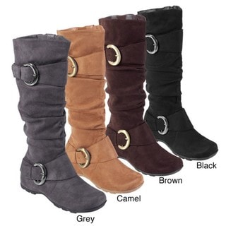 Bamboo by Journee Women's 'Jester-01' Slouch Boots with Buckle