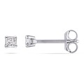 Miadora 14k Gold 1/10 to 1/2ct TDW Princess-cut Diamond Stud Earrings