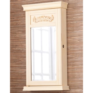 Avery Antique White Jewelry Armoire