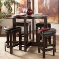 ETHAN HOME Capria Brown 5-piece Counter Height Pub Dining Set