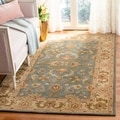 Handmade Heritage Kermansha Blue/ Beige Wool Rug (8'3 x 11')