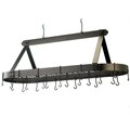 Oval 24-hook Grid Hanging Pot Rack