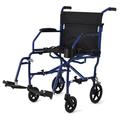 Medline Super Lightweight Blue Transport Chair