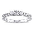 Miadora 10k Gold 1/4ct TDW Diamond 3-stone Ring