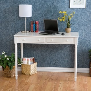 Highland 2-drawer White Writing Desk