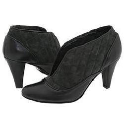 Lumiani Ria Black Leather/Black Suede Pumps/Heels