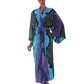 Women's Batik 'Seaside Blue' Robe (Indonesia)