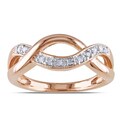Miadora Silver 1/10ct TDW Diamond Infinity Ring