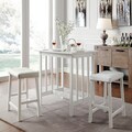 ETHAN HOME Nova White 3-piece Kitchen Counter Height Dining Set