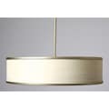 Metal-rimmed Off White 20-inch Chandelier