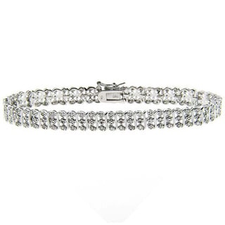 Sterling Silver 1ct TDW Diamond S-link Tennis Bracelet