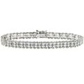 Sterling Silver 1ct TDW Diamond S-link Tennis Bracelet