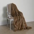 Coyote Faux Fur 58x60-inch Throw Blanket