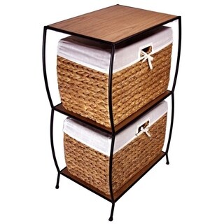 Rattan 2-drawer File Cabinet