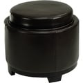 Safavieh Round Storage Tray Brown Ottoman