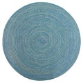 Smithfield Navy Indoor/ Outdoor Braided Rug (8' Round)