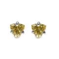 Malaika Sterling Silver Trillion-cut Citrine Stud Earrings