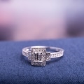 Miadora 10k Gold 1/3ct TDW Diamond Halo Ring (H-I, I1-I2)