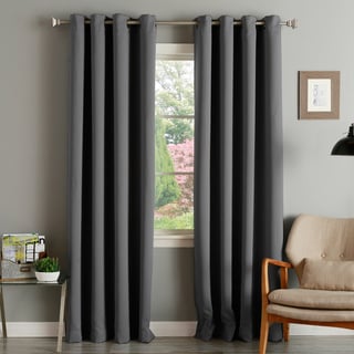 Grommet Top Thermal Insulated 84-inch Blackout Curtain Panel Pair