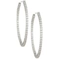 14k Gold 1 1/2 or 2ct TDW Diamond Inside-out Hoop Earrings (I-J, I2)