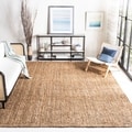 Hand-woven Weaves Natural-colored Fine Sisal Rug (6' x 9')