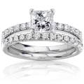 14k White Gold 1 1/2ct TDW Diamond Bridal Ring Set (H-I, I1-I2)
