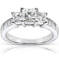14k Gold 1 1/2ct TDW Princess Diamond Engagement Ring