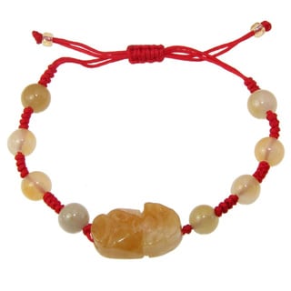 Yellow Jade Blessing Bracelet (China)