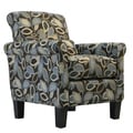 Portfolio Hyde Brown Modern Leaf Transitional Arm Chair