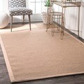 Handmade Alexa Eco Natural Fiber Cotton Border Jute Rug (8' x 10')