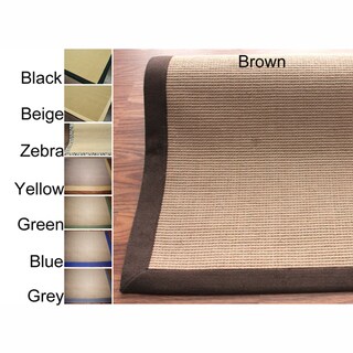 Handmade Alexa Eco Natural Fiber Cotton Border Jute Rug (8' x 10')