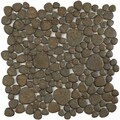 SomerTile 11x11-in Quarry Brownstone Porcelain Mosaic Tile (Pack of 10)