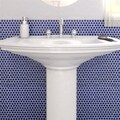 SomerTile 12.25x12-in Penny 3/4-in Cobalt Blue Porcelain Mosaic Tile (Pack of 10)
