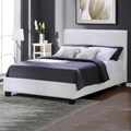 ETHAN HOME Tuscany Villa White Upholstered King-size Bed