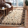 Handmade Heritage Treasures Red/ Gold Wool Rug (7'6 x 9'6)