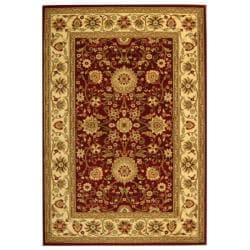 Lyndhurst Collection Majestic Red/ Ivory Rug (9' x 12')