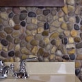 SomerTile 12x12-in Riverbed Multi Natural Stone Mosaic Tile (Pack of 10)