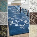 Handmade Alexa Pino Spring Season Floral Rug (5' x 8')