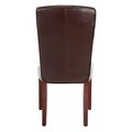 Bowery Brown Marbled Leather Side Chair (Set of 2)