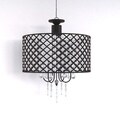 Antique Bronze 4-light Round Crystal Chandelier