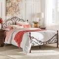 ETHAN HOME LeAnn Graceful Scroll Bronze Iron Queen-size Poster Bed