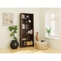 Everett Espresso 6-shelf Bookcase