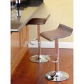 Klein Brown Leather Bar Stools (Set of 2)