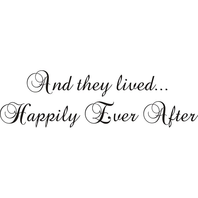 Design On Style And They Lived Happily Ever After Black Vinyl Wall Art Quote Overstock