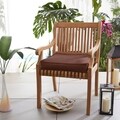 Outdoor 20-inch Solid Traditional Chair Cushion with Sunbrella Fabric