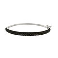 Sterling Silver 1/4ct TDW Black or White Diamond Bangle