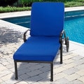 Outdoor 21" Wide Chaise Lounge Cushion with Sunbrella Fabric - Solid Bright